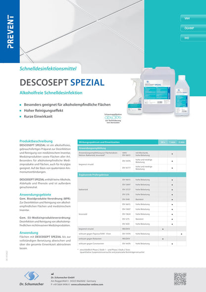 Descosept Spezial voor snelle desinfectie 1 l