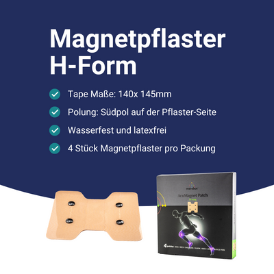 Magnetpflaster H-Form - Meridius AcuMagnet 1100 Gauss