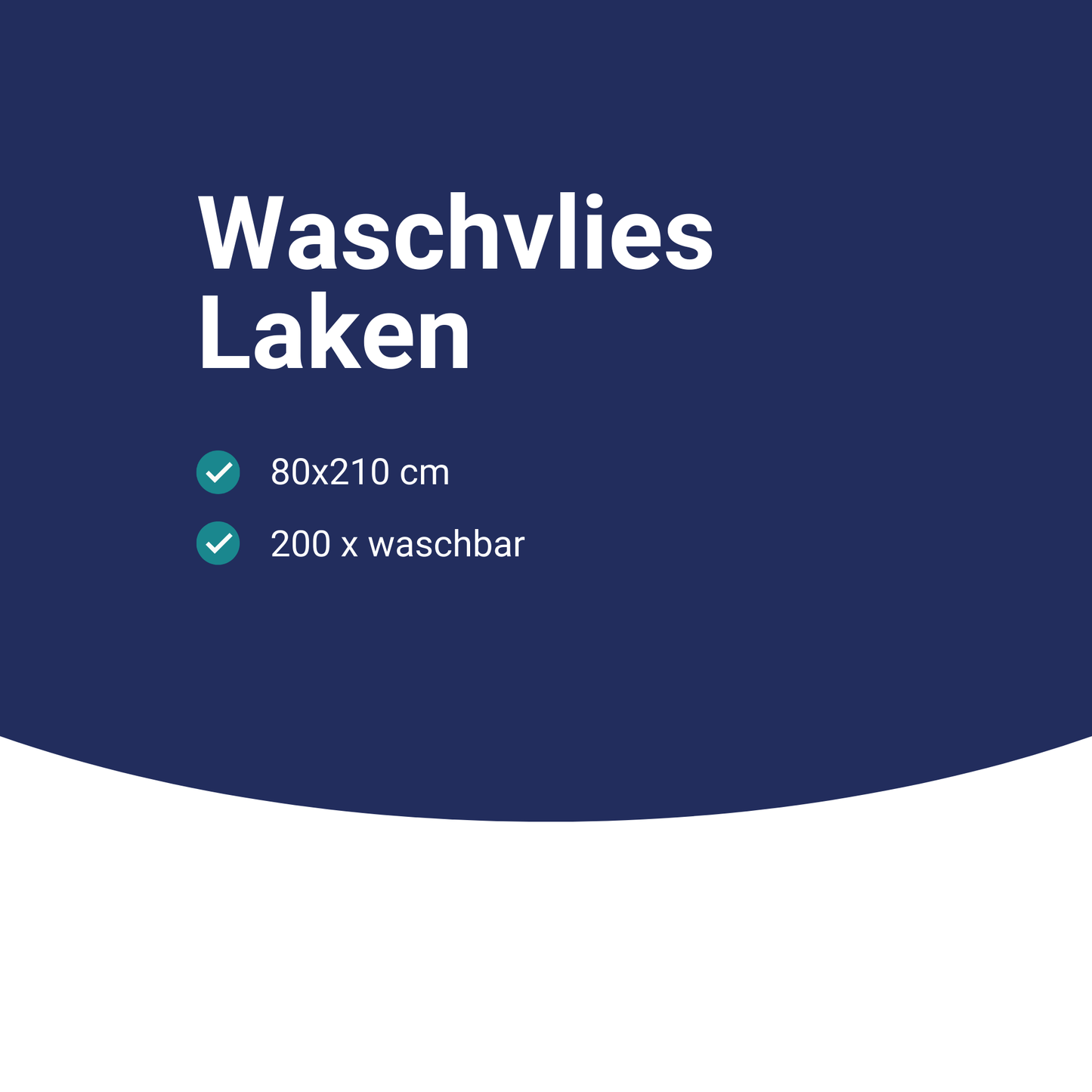 Wasbare lakens (200 keer) niet geweven WL1 -  80x210 cm