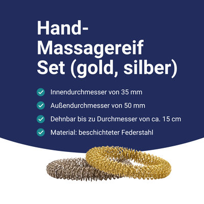 Set handen massage ringen (gouden en zilverkleur)